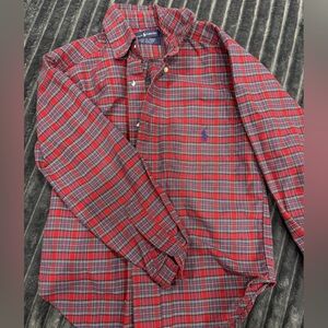 Kids Red Plaid Shirt